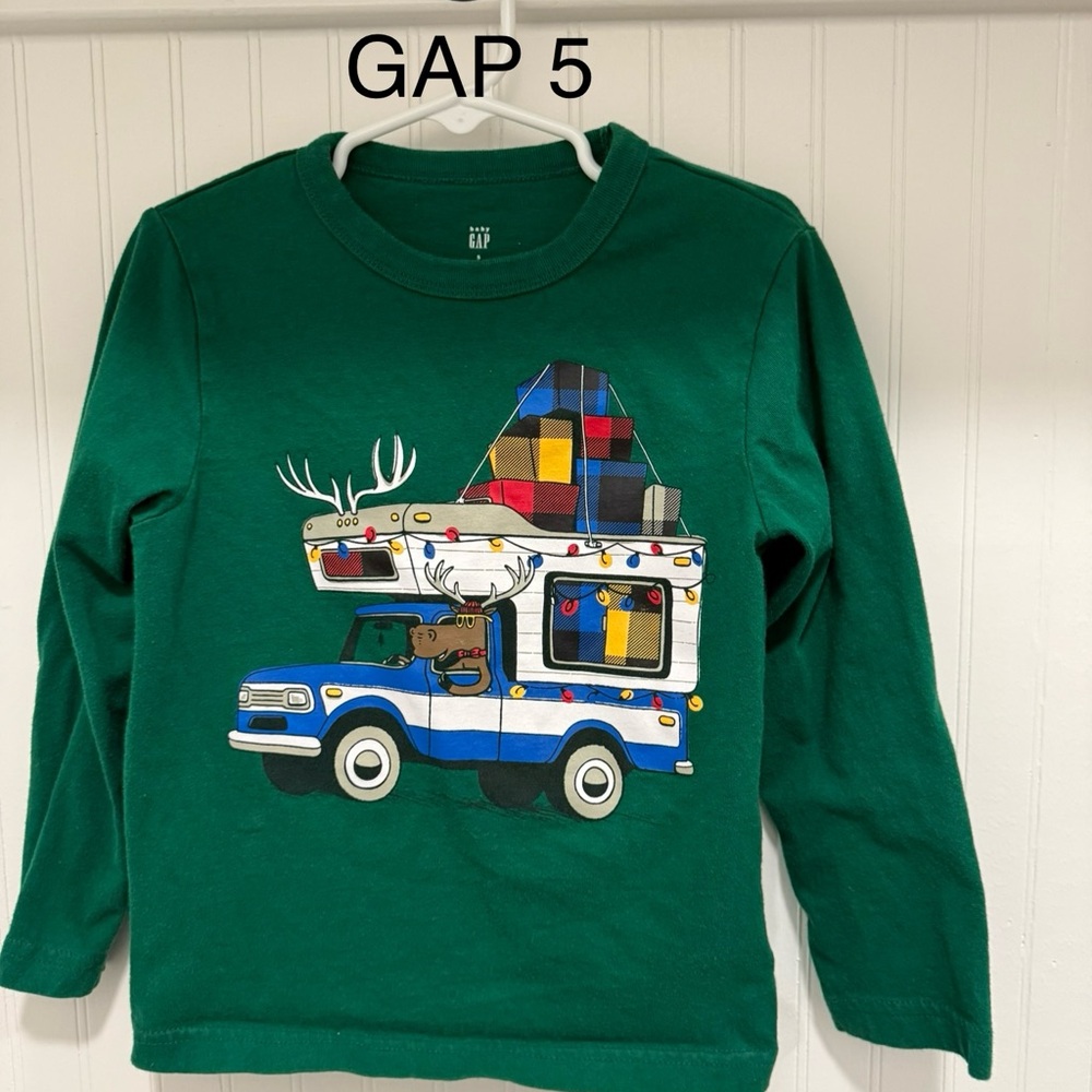 🎄🎅🏻Set of 11 Christmas Themed Toddler Boy Shirts (SIZES 4T and 5T) - Picture 6 of 12